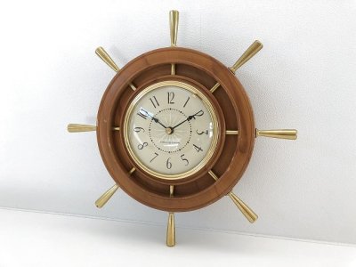 画像1: 1960's ゼネラルエレクトリック ラダーモチーフ 舵 壁掛け時計 ヴィンテージ アンティーク ウォールクロック vintage GENERAL ELECTRIC USA 