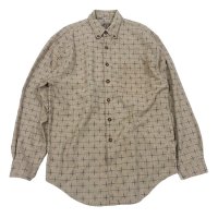 USED 長袖 コットンシャツ 織り模様