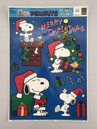 PEANUTS スヌーピー 50周年 クリスマス Christmas Window Clings MADE IN USA 