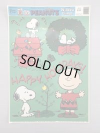PEANUTS スヌーピー 50周年 クリスマス Christmas Window Clings MADE IN USA 