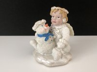 クリスマスオブジェ 天使 エンジェル スノーマン 置物 USA オールド ヴィンテージ 