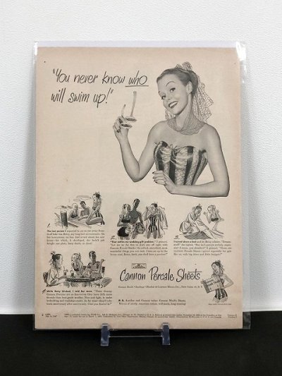 画像1: CANNON ビンテージ LIFE誌 1947年 ビンテージ広告 切り取り アドバタイジング ポスター