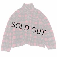 USED WOOLRICH ウールリッチ チェック ハーフジップ フリースジャケット