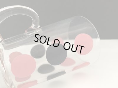 画像8: ヘーゼルアトラス HAZEL ATLAS クリア ブラック×ピンク ドット マグ パティオ PATIO USA ヴィンテージ