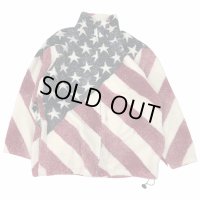 USED MADE IN USA 星条旗柄 フリースジャケット