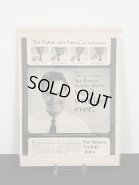 Van Heusen ビンテージ LIFE誌 1953年 ビンテージ広告 切り取り アドバタイジング ポスター