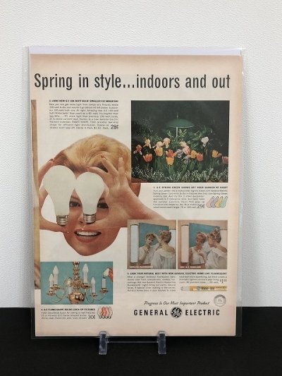 画像1: GENERAL ELECTRIC ビンテージ LIFE誌 1959年 ビンテージ広告 切り取り アドバタイジング ポスター