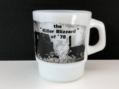 画像1: レア 未使用ラベル付!! ファイヤーキング マグカップ 1978年 the Killer Blizzard Fire-king USA ヴィンテージ