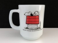 ファイヤーキング スヌーピー モーニングアレルギー マグカップ USA ヴィンテージ Fire-king SNOOPY PEANUTS