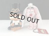 レア ガーフィールド & アーリーン セット Bride & Groom USA ヴィンテージ ENESCO 置物 Garfield 1980s