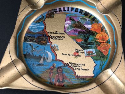 画像2: USA ヴィンテージ スーベニア アッシュトレイ カリフォルニア州 灰皿 California vintage souvenir ashtray