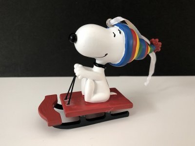 画像1: スヌーピー フィギュア オーナメント PEANUTS オールド USA ヴィンテージ