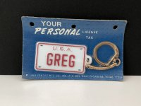 ビンテージ ライセンスプレート型 キーホルダー USA 1960's 1970's 