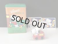 可愛い缶 シール付き USA SNOOPY スヌーピー PVC フィギュア Whitman's オールド ビンテージ PEANUTS