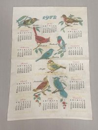 1972年 キッチン ティータオル カレンダー vintage USA ヨーロッパ オールド ヴィンテージ