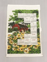 1972年 キッチン ティータオル カレンダー vintage USA ヨーロッパ オールド ヴィンテージ
