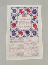2004年 キッチン ティータオル カレンダー vintage USA ヨーロッパ オールド ヴィンテージ