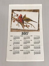 2017年 キッチン ティータオル カレンダー vintage USA ヨーロッパ オールド ヴィンテージ