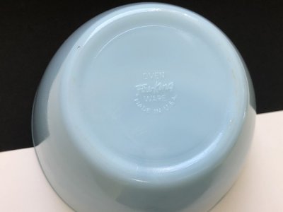 画像6: ファイヤーキング ターコイズブルー スプラッシュプルーフ ボウル  Ｌ サイズ Fire-king 1956年〜1958年