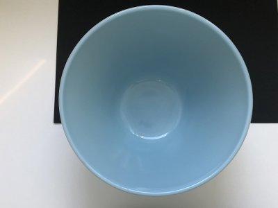 画像4: ファイヤーキング ターコイズブルー スプラッシュプルーフ ボウル  Ｌ サイズ Fire-king 1956年〜1958年