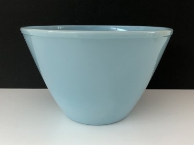 画像3: ファイヤーキング ターコイズブルー スプラッシュプルーフ ボウル  Ｌ サイズ Fire-king 1956年〜1958年