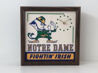 NOTRE DAME ノートルダム大学 カレッジ FIGHTIN' IRUSH ファイティングアイリッシュ ビンテージ ウォールクロック 壁掛け時計 vintage  