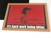 1974年 スヌーピー ルーシー ヴィンテージ アートフレーム ポスター USA SNOOPY ピーナッツ PEANUTS