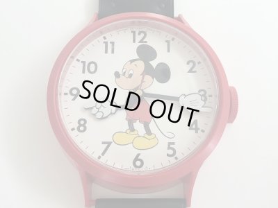 画像1: レア!! ELGIN社製 ミッキーマウス ウォールクロック 壁掛け時計 腕時計型 ヴィンテージ アンティーク ディズニー DISNEY USA