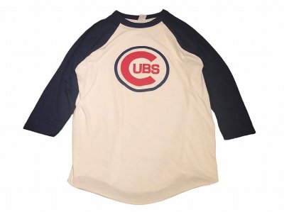画像1: USED シカゴカブス 七分丈 ラグラン Tシャツ