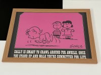 1967年 スヌーピー ライナス ルーシー サリー フレームポスター アートフレーム USA SNOOPY ピーナッツ PEANUTS