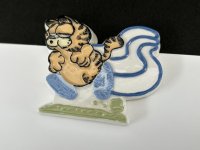 USA ヴィンテージ ガーフィールド ウォールデコ 壁掛け飾り 陶磁器製 Garfield 