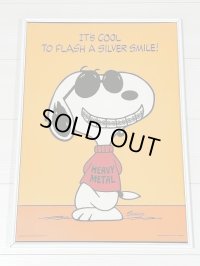 レア MADE IN USA スヌーピー ジョークール JOE COOL Hallmark ヴィンテージ ポスター USA SNOOPY PEANUTS
