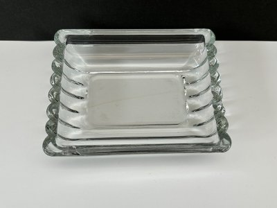 画像1: USA ヴィンテージ ガラス アッシュトレイ 灰皿 vintage 