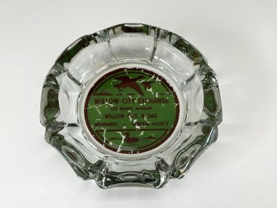画像1: USA ヴィンテージ ガラス アッシュトレイ 灰皿 vintage 