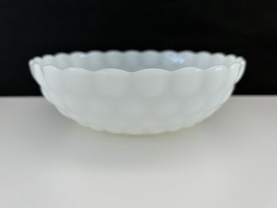 画像3: ファイヤーキング バブル ラージボウル 白 ミルクホワイト Fire-king USA ヴィンテージ
