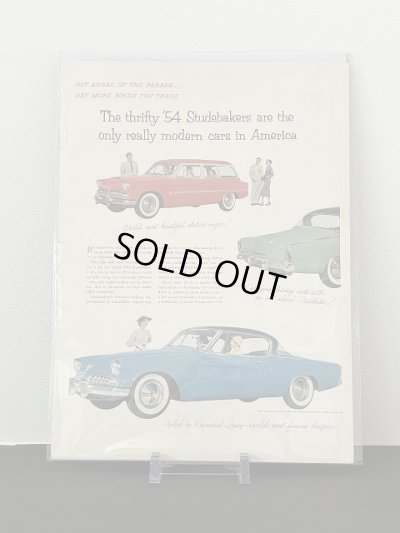 画像1: Studebakers ビンテージ LIFE誌 1954年 ビンテージ広告 切り取り アドバタイジング ポスター