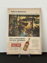 EARLY TIMES ビンテージ LIFE誌 1954年 ビンテージ広告 切り取り アドバタイジング ポスター