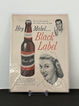 CARLING Black Label LIFE誌 1957年 ビンテージ広告 切り取り アドバタイジング ポスター