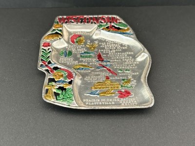 画像2: USA ヴィンテージ スーベニア アッシュトレイ ウィスコンシン州 Wisconsin 灰皿 1950s 1960s vintage souvenir Antique ashtray