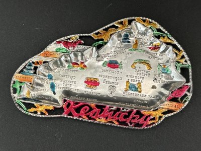 画像3: USA ヴィンテージ スーベニア アッシュトレイ ケンタッキー州 Kentucky 灰皿 1950s 1960s vintage souvenir Antique ashtray