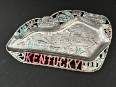画像3: USA ヴィンテージ スーベニア アッシュトレイ ケンタッキー州 Kentucky 灰皿 1950s 1960s vintage souvenir Antique ashtray