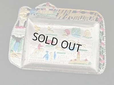 画像3: USA ヴィンテージ スーベニア アッシュトレイ ワイオミング州 Wyoming 灰皿 1950s 1960s vintage souvenir Antique ashtray