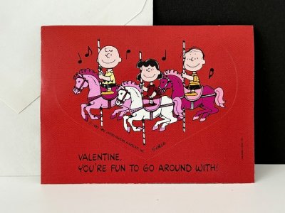 画像1: HALLMARK スヌーピー PEANUTS バレンタイン シール カード 封筒セット USA