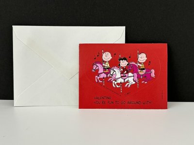 画像2: HALLMARK スヌーピー PEANUTS バレンタイン シール カード 封筒セット USA
