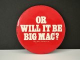 大サイズ BIG MAC マクドナルド ビンテージ 缶バッジ 缶バッチ USA vintage ヴィンテージ