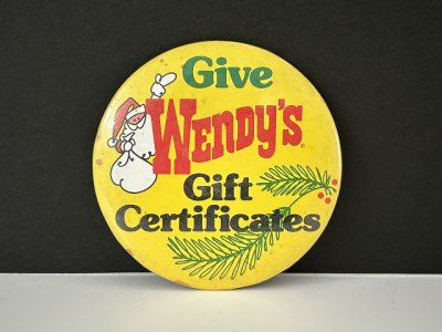 画像1: WENDY'S ビンテージ 缶バッジ 缶バッチ USA vintage ヴィンテージ