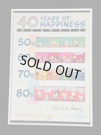 スヌーピー PEANUTS 40周年記念 Hallmark ヴィンテージ ポスター SNOOPY poster PEANUTS USA