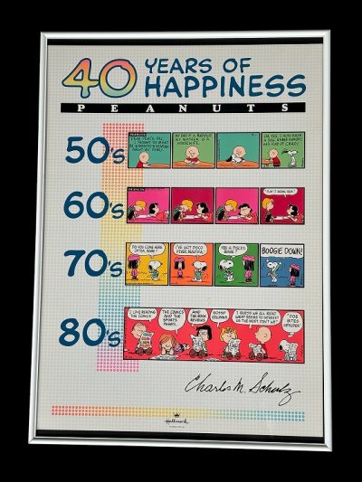 画像1: スヌーピー PEANUTS 40周年記念 Hallmark ヴィンテージ ポスター SNOOPY poster PEANUTS USA