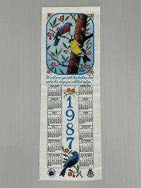 1987年 キッチン ティータオル カレンダー vintage USA ヨーロッパ ヴィンテージ