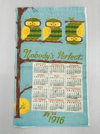 1976年 キッチン ティータオル カレンダー vintage USA ヨーロッパ ヴィンテージ